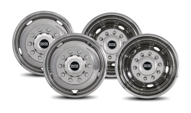 Pacific Dualies 43-1950 Polished 19.5 Inch 10 Lug Stainless Steel Wheel