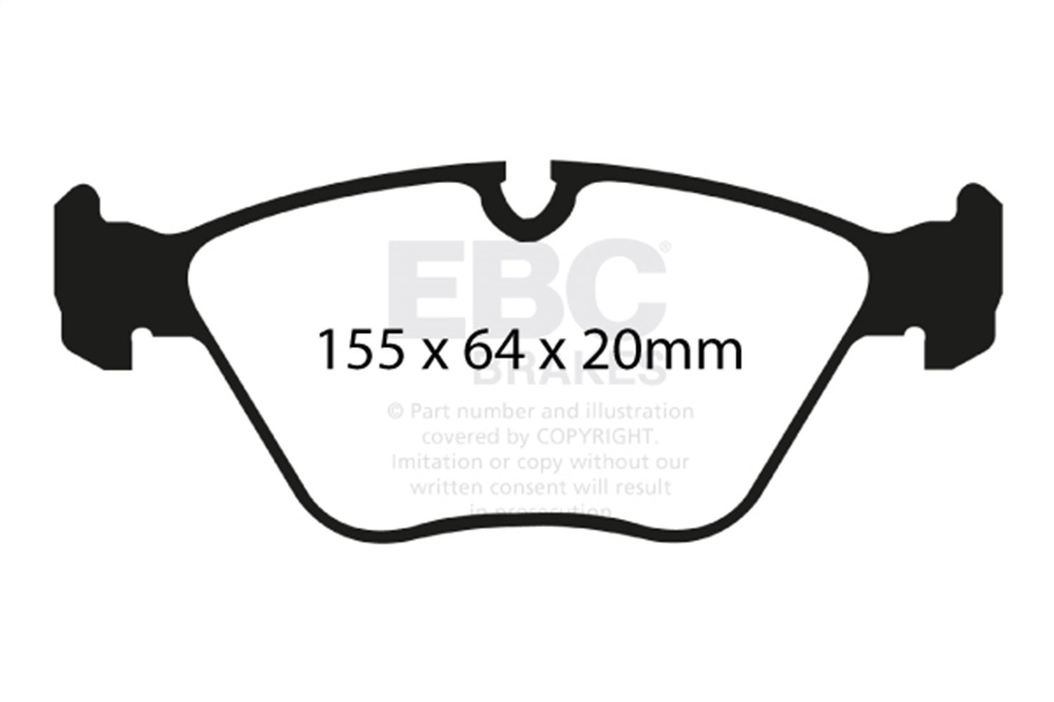 Ebc Brakes Dp41552r Yellowstuff Street And Track Brake Pads   Yellowstuff Street