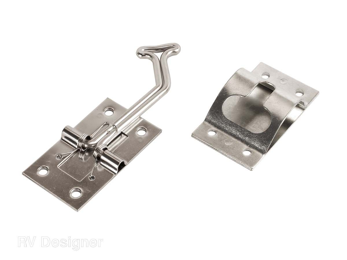 Rv Designer E275 45 Degree Stainless Steel Entry Door Holder   Door Catch; Used