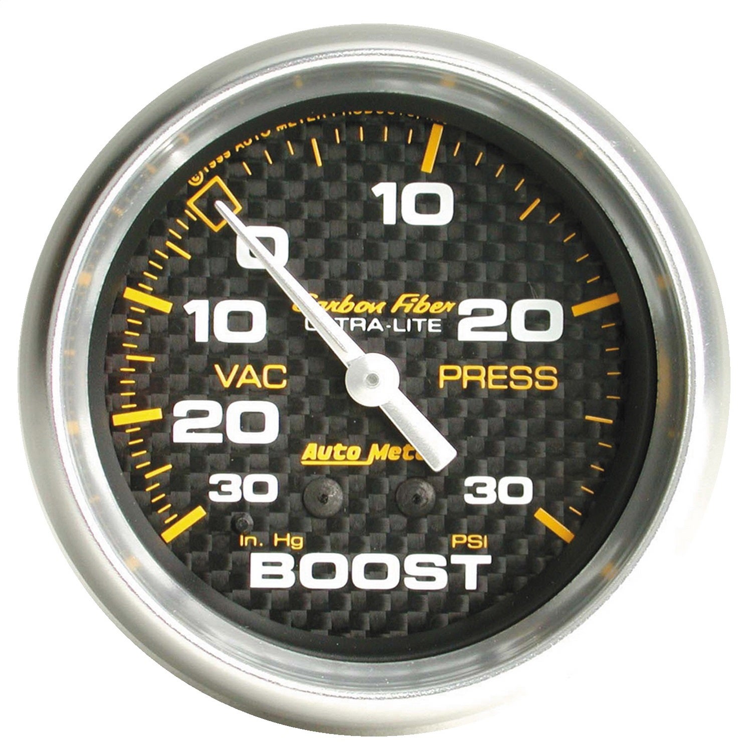 Autometer 4803 Carbon Fiber Mechanical Boost/Vacuum Gauge   Carbon Fiber
