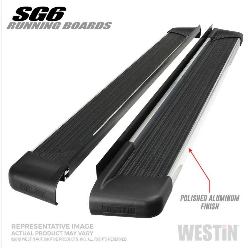 Westin Polished Sg6 Running Boards Polished Aluminum Running Board 79 Inches