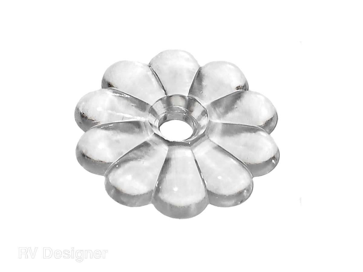 Rv Designer H611, Rosette Washers With #6 Screws, Clear, 14 Per Pack, Interior