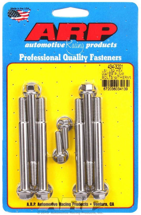 Arp 434-3201 6-Point Stainless Steel Water Pump And Thermostat Housing Bolt Kit