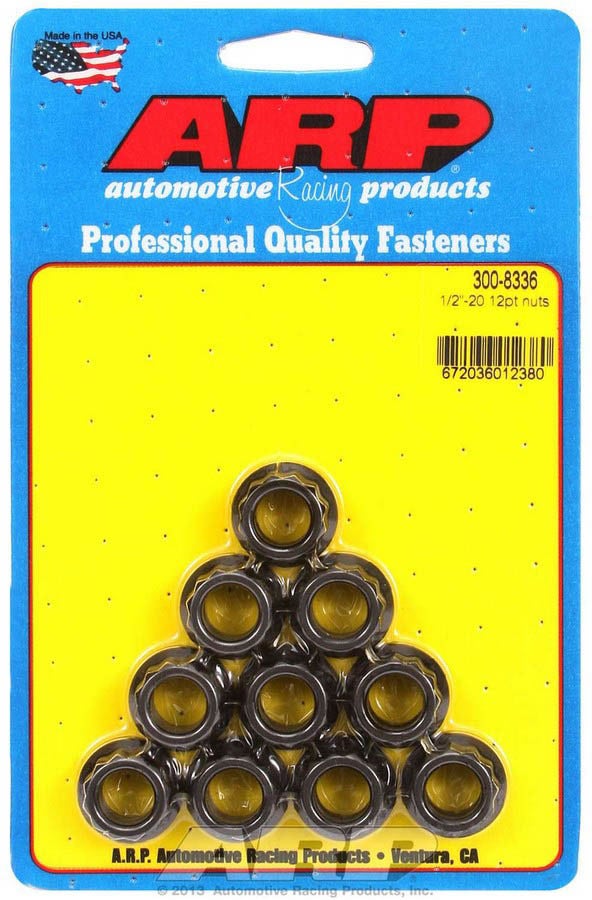 Arp 300-8336 1/2"-20 12-Point Nut - 10 Piece Arp  1/2 -20 12-Point Nut - 10