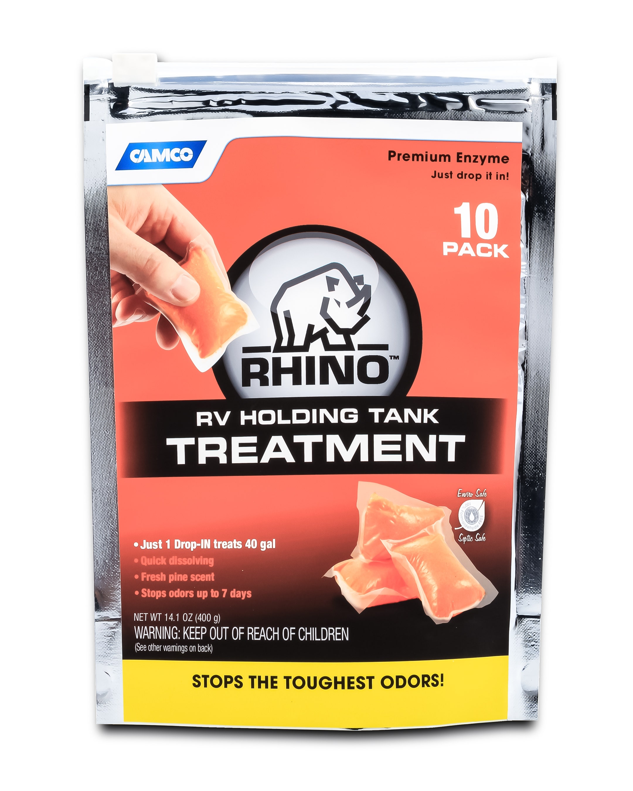 Camco 41519 Rhino Heavy Duty Holding Tank Treatment -Eliminates Tough Odors In