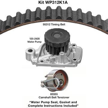 Dayco Engine Timing Belt Kit With Water Pump P/N:Wp312k1a  Products Inc Wp307k1a