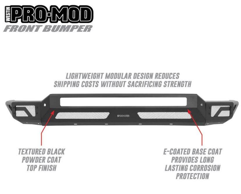 Westin 58-41225 Textured Black Pro-Mod Front Bumper Fits 2020-2021 Silverado