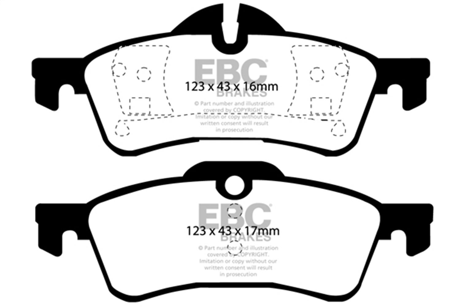 Ebc Brakes Dp41701r Yellowstuff Street And Track Brake Pads Fits 02-15 Cooper