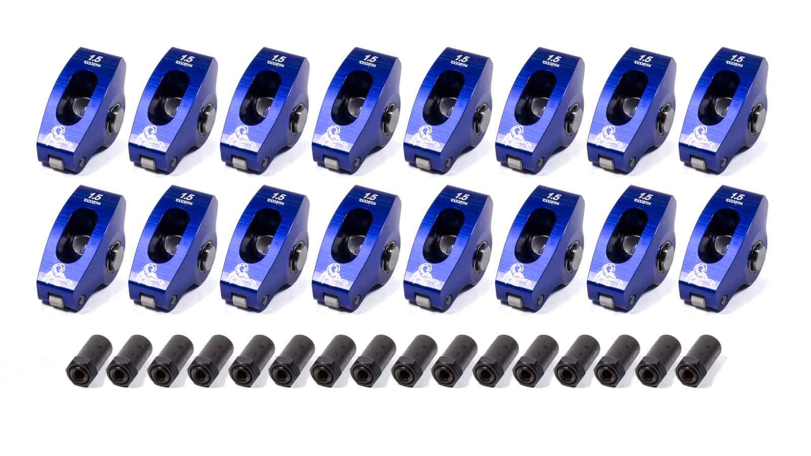 Scorpion Racing 1011 1.5 Sbc 7/16 .150 Offset Blue Race Series Rocker Arms Set