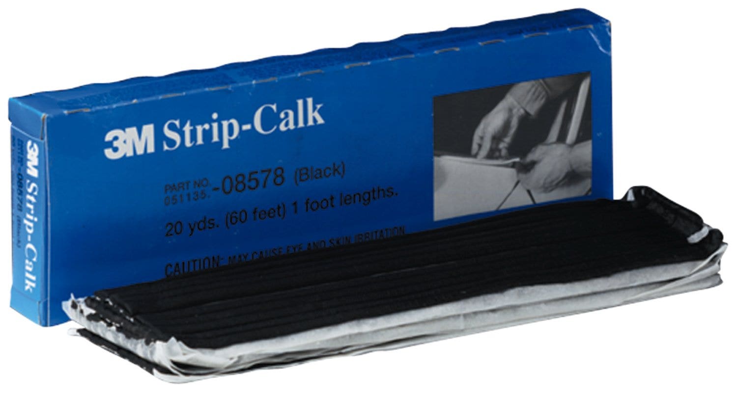 3M Strip Calk, 08578, Black, 1 Ft Strips, 60 Per Carton  Strip Calk, , Black, 1