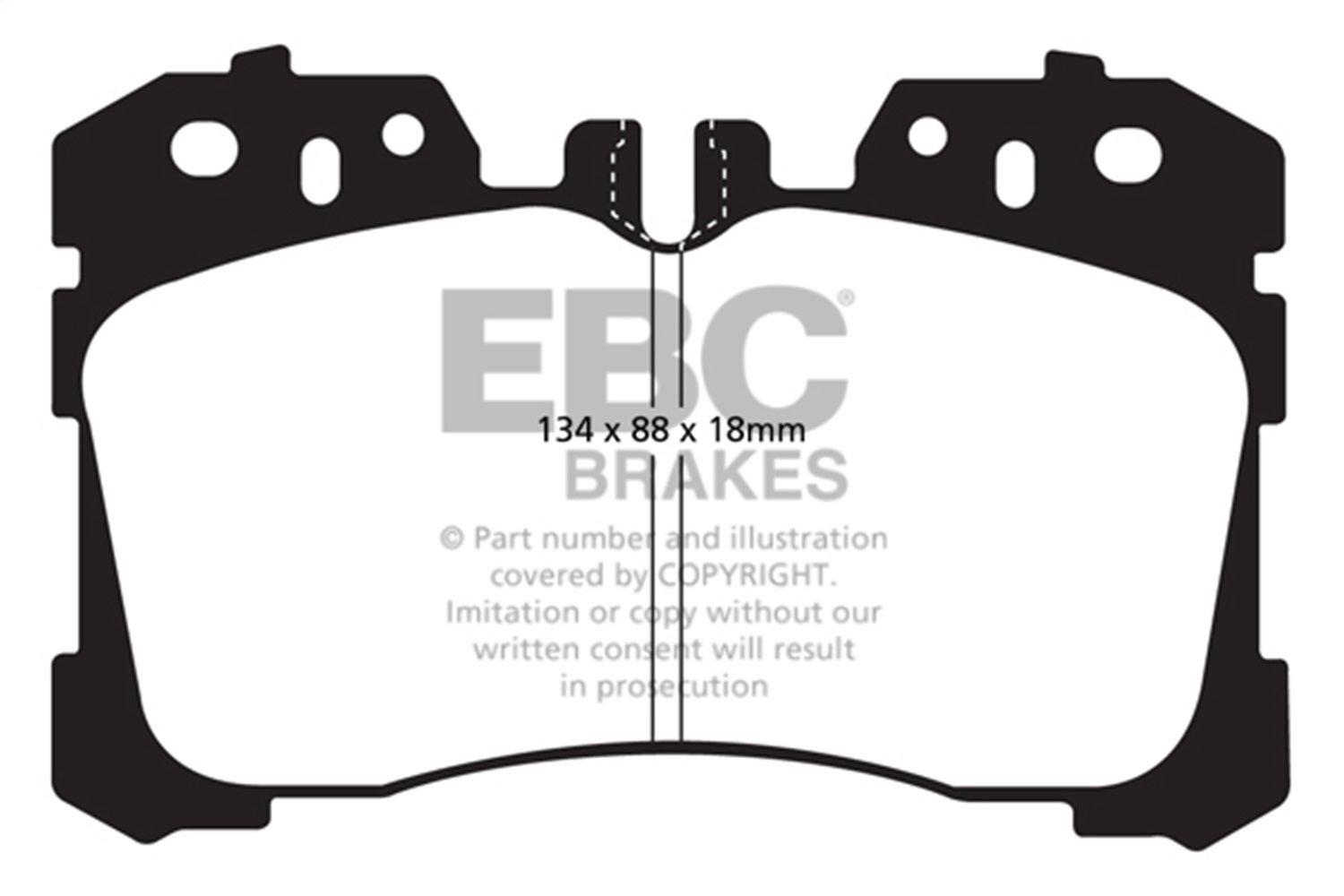 Ebc Brakes Dp31811c Redstuff Ceramic Low Dust Brake Pads   Redstuff Ceramic Low