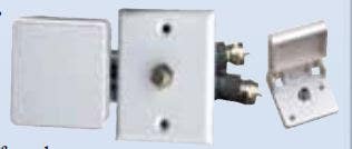 Prime Products 08-6215 White Weatherproof Cable Tv Kit   Tv Cable Entry Plate;