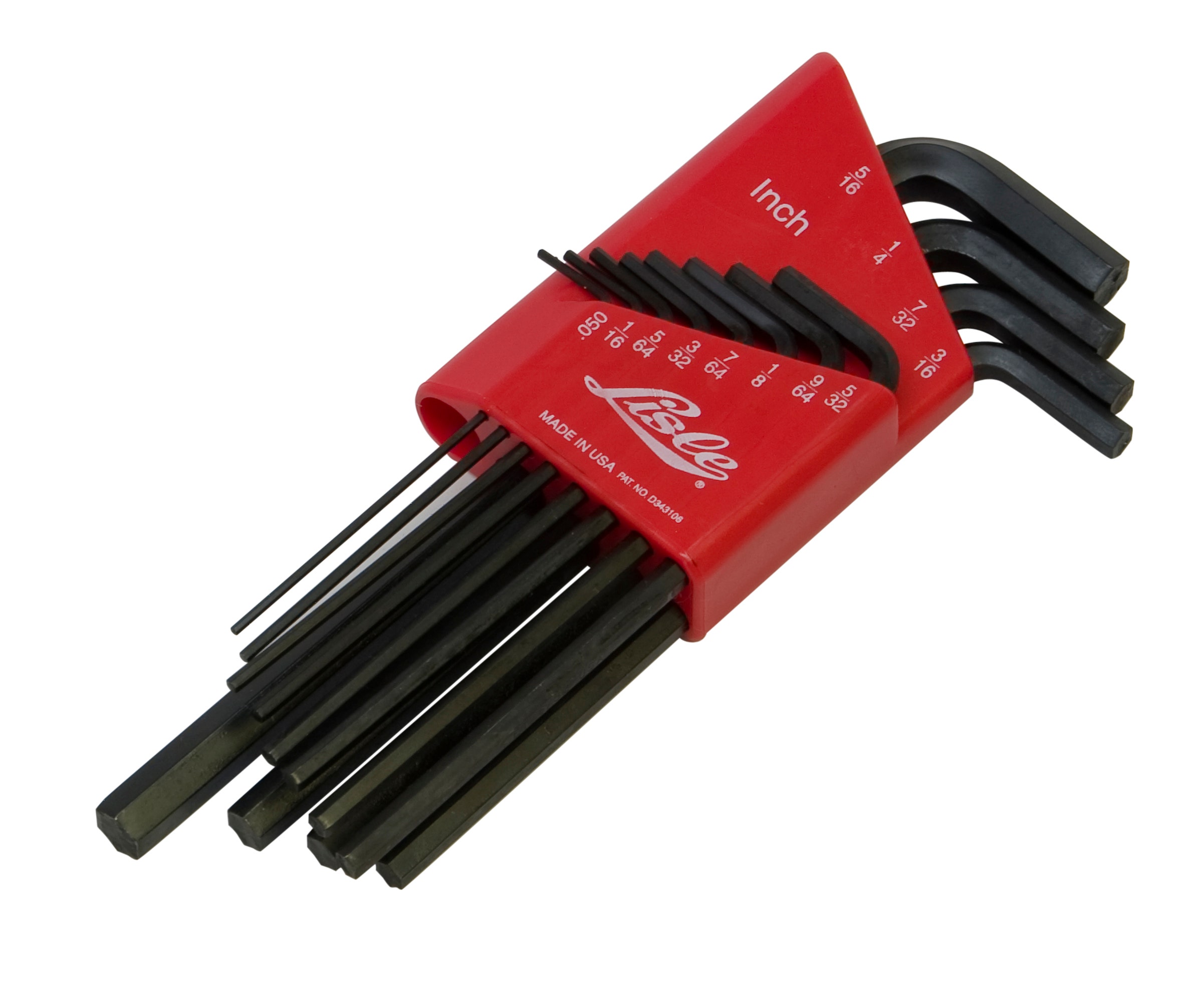 Lisle 42500 12 Piece Sae Long Arm Hex Key Set In Steel Case   Allen Wrench; Type