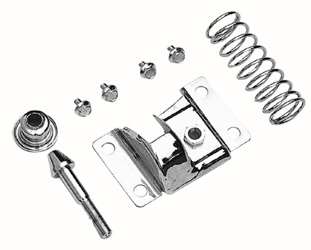 Trans-Dapt 9473 Chrome Hood Latch Trans Dapt 9456 Alternator Bracket; Finish -