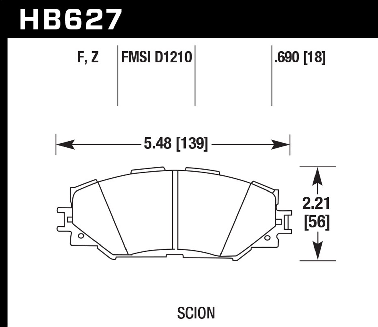 Hawk Performance Hb627f.690 Hps Disc Brake Pad   Hps Disc Brake Pad