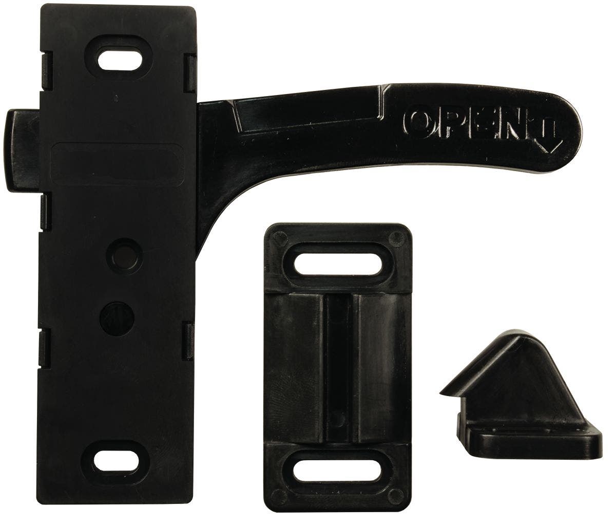 Jr Products 06-11865 Black Bi-Directional Screen Door Latch   Screen Door Latch;