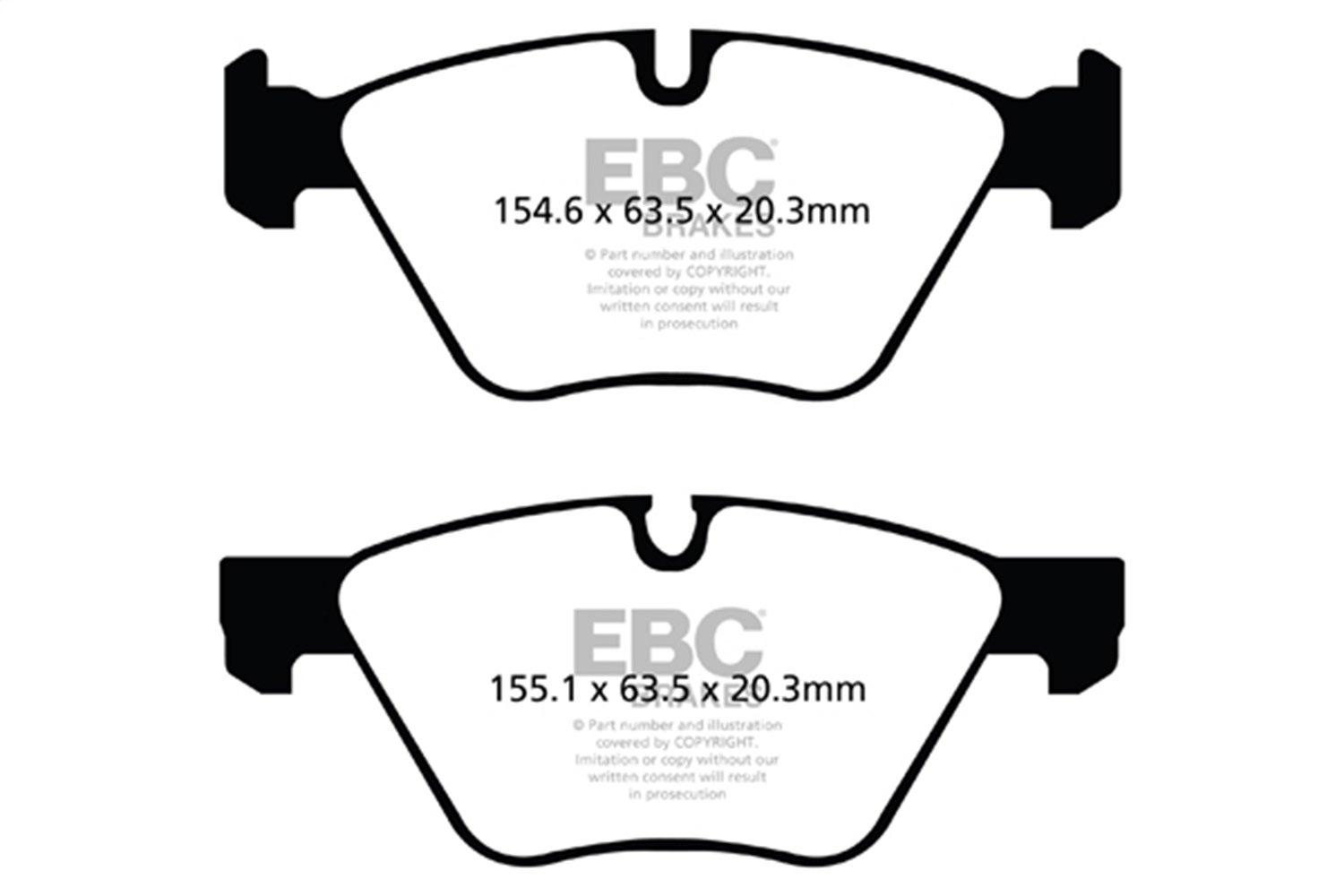 Ebc Brakes Dp41493r Yellowstuff Street And Track Brake Pads   Yellowstuff Street