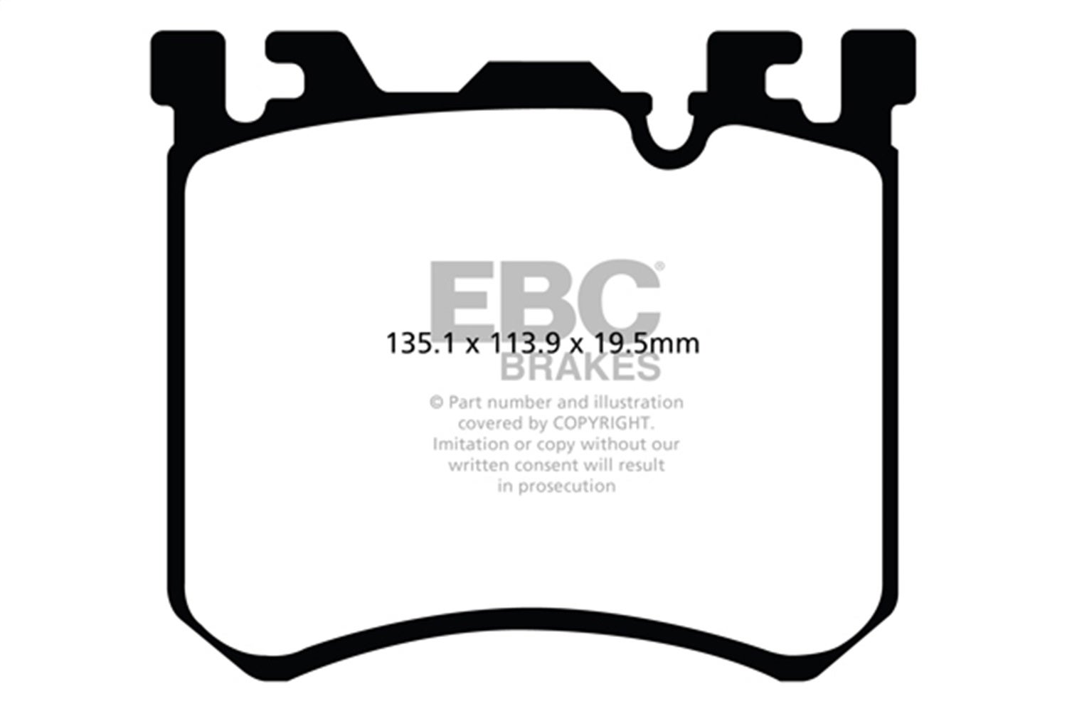 Ebc Brakes Dp42091r Yellowstuff Street And Track Brake Pads Fits 10-18 X5 X6