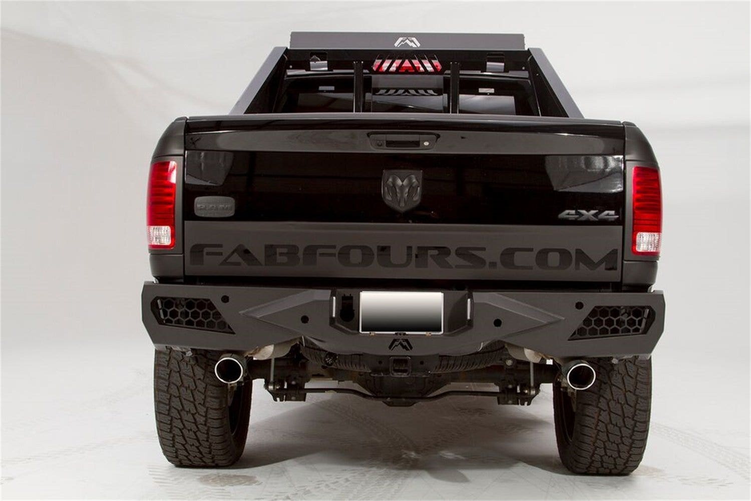 Fab Fours Dr09-E2951-1 Premium Rear Bumper   Bumper Vengeance; With Bull Bar -
