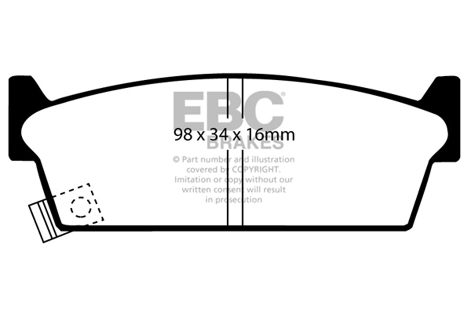 Ebc Brakes Dp3686/2C Redstuff Ceramic Low Dust Brake Pads Fits 90-00 M30 Skyline