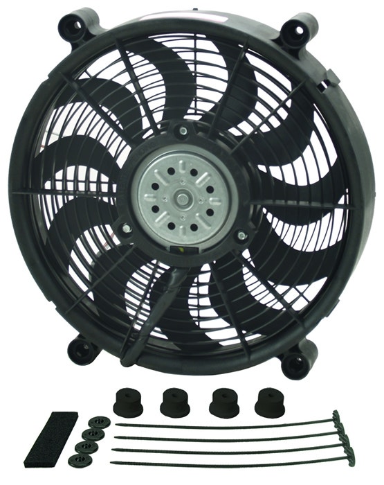 Derale 18214 Radiator Pusher/Puller Fan  17315 Cooling Fan Rigid Race; Depth -
