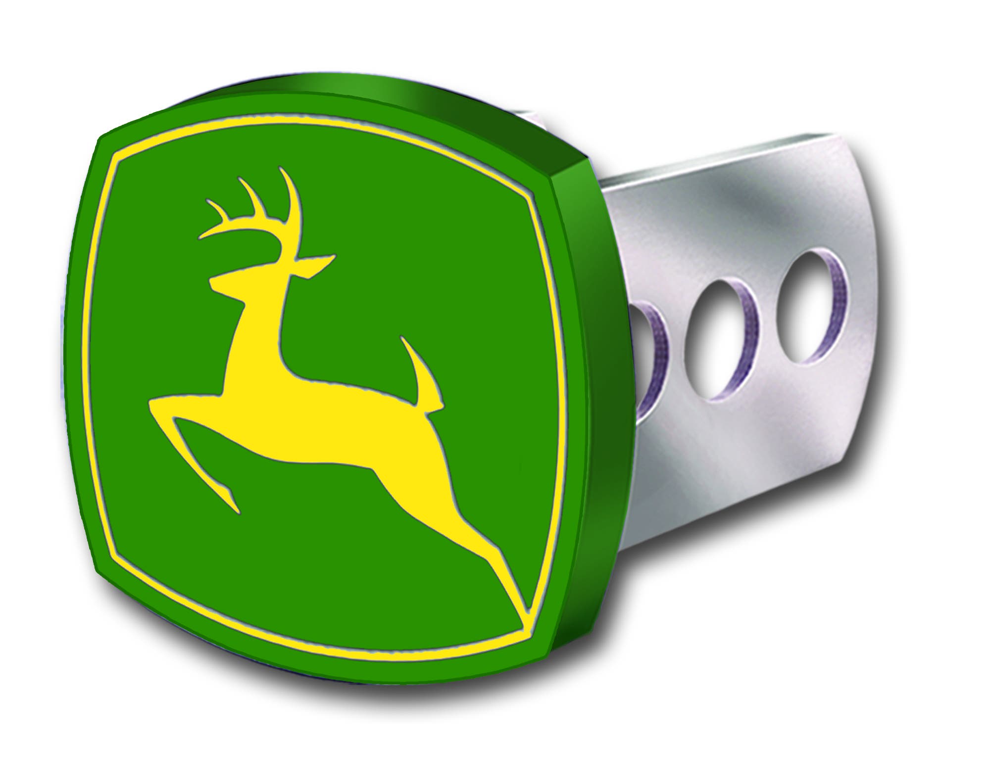 Plasticolor 002232R01 Full Color John Deere Hitch Cover   Trailer Hitch Cover