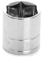 Performance Tool W38221 6-Point Socket, 3/8" Drive, 21Mm Socket  Type - Metric,