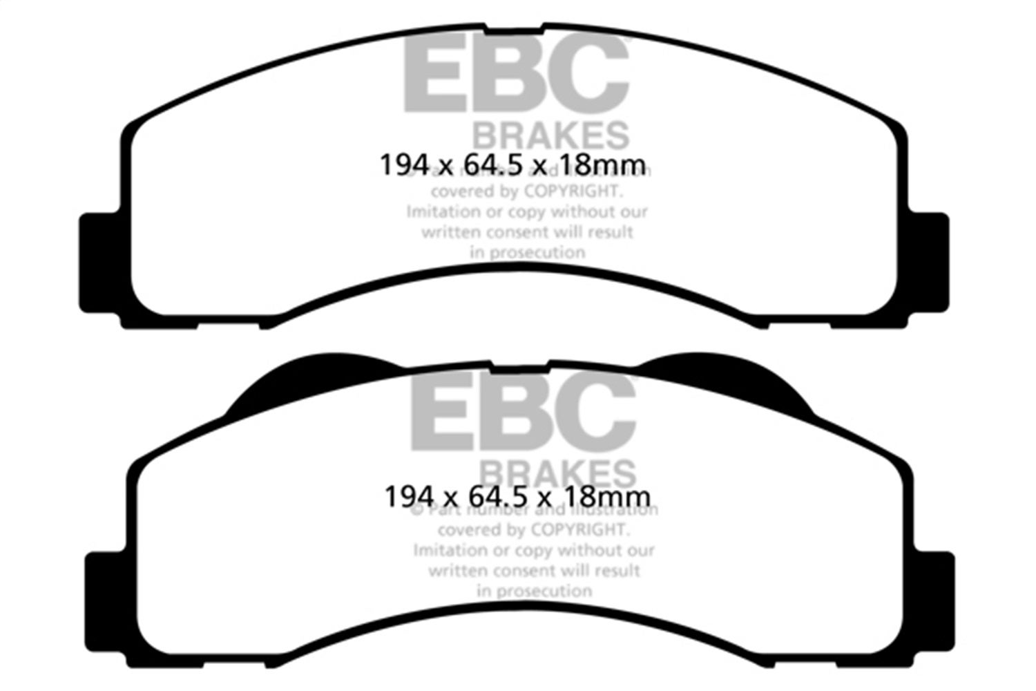 Ebc Brakes Ed91855 Truck/Suv Extra Duty Brake Pads   Truck/Suv Extra Duty Brake