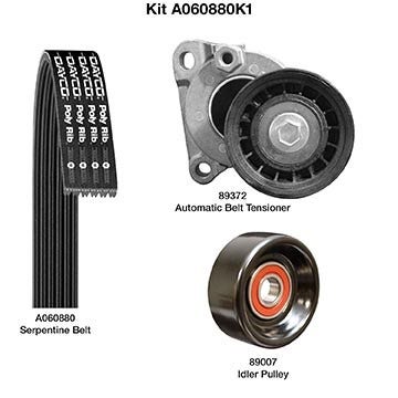 Dayco Serpentine Belt Drive Component Kit P/N:A060880k1  Serpentine Belt Drive