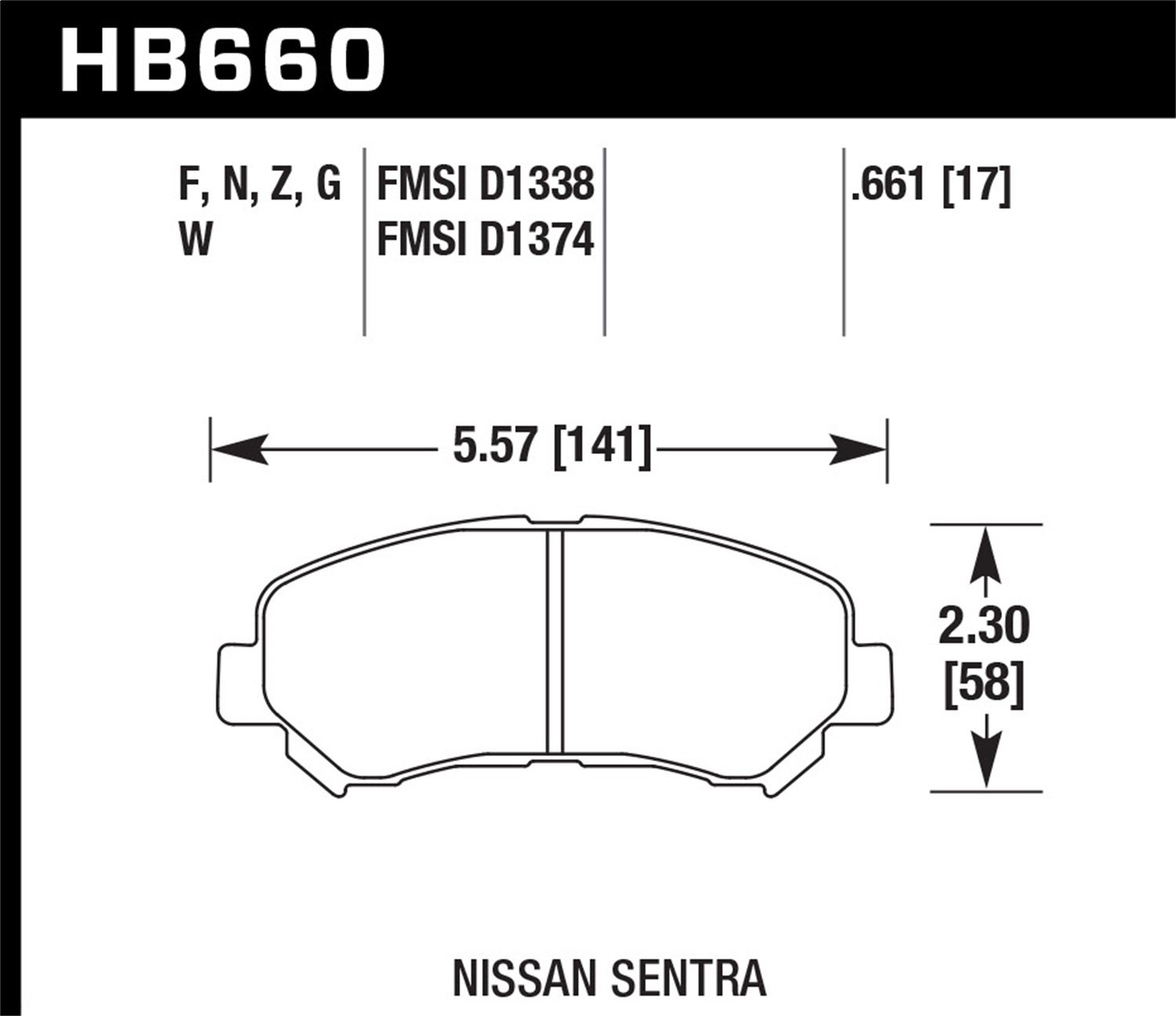 Hawk Performance Hb660f.661 Hps Disc Brake Pad   Hps Disc Brake Pad