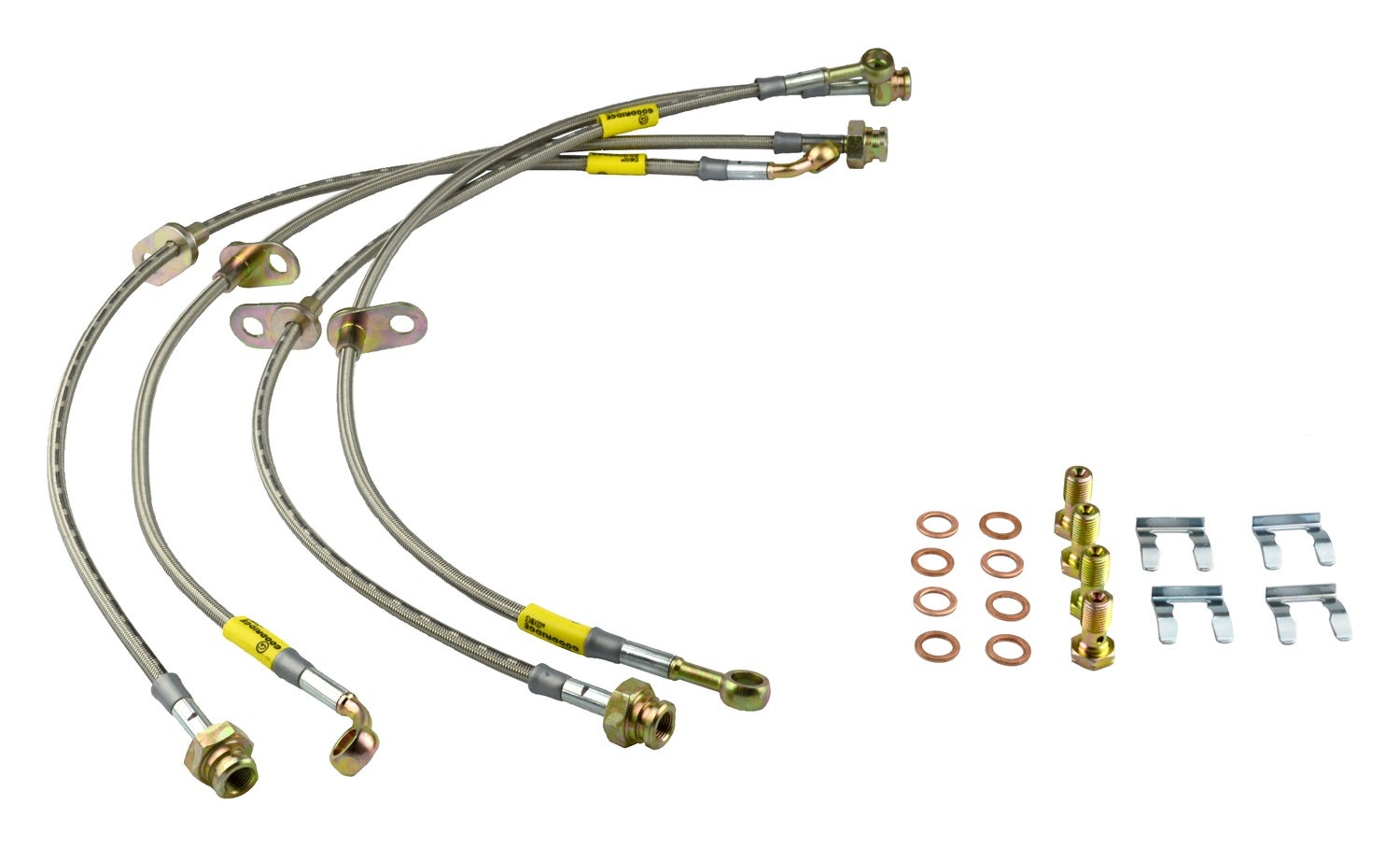 Goodridge Usa 12227 G-Stop Ss Braided Brake Line Kit Fits 12-15 Camaro  Usa