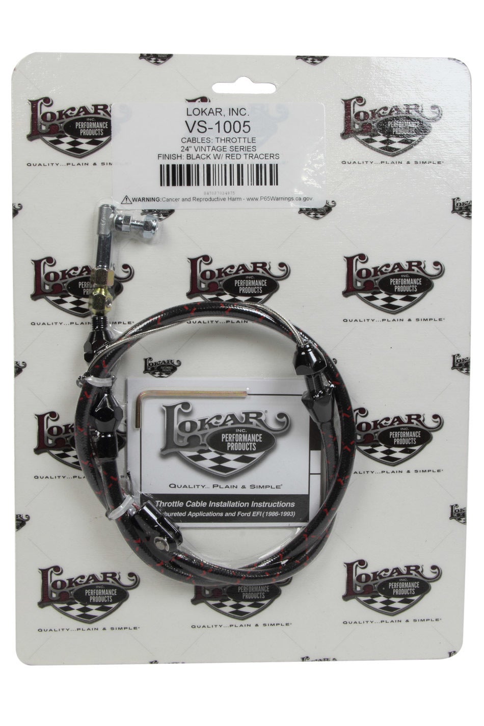 Vs Throttle Cable Black Black Wrap W/ Red Tracer Vs Throttle Cable Black Black