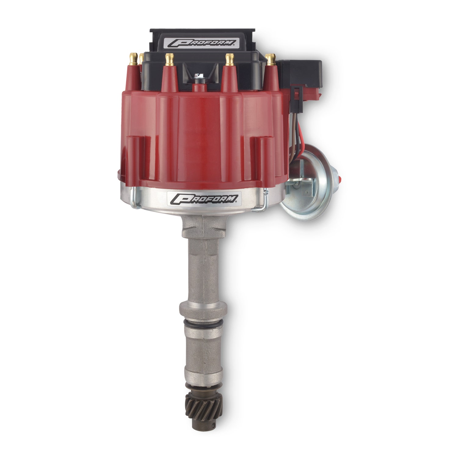Proform 67088 Vacuum Advance Hei Distributor With Steel Gear And Red Cap For