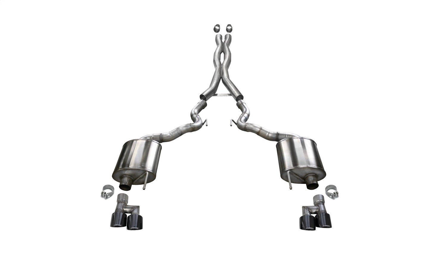 Corsa Performance 21047Blk Sport Cat-Back Exhaust System Fits 18-23 Mustang