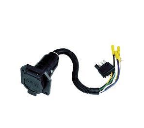 Reese Towpower 74184 Plastic 4-Way Flat To 7-Way Round Vehicle End Adapter