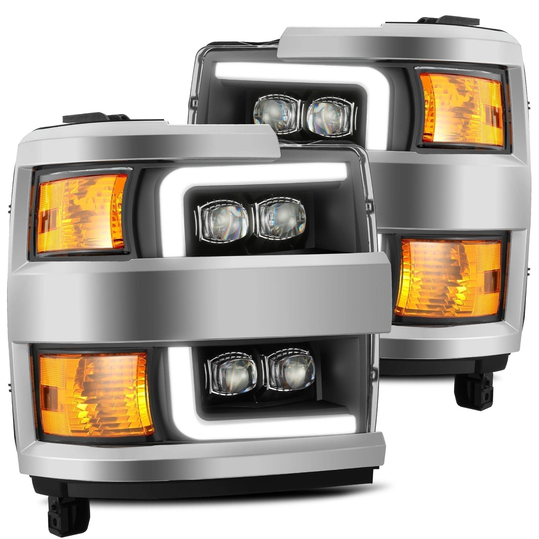 Alpharex-Led Projector Headlights In Black -Led Projector Headlights In Black
