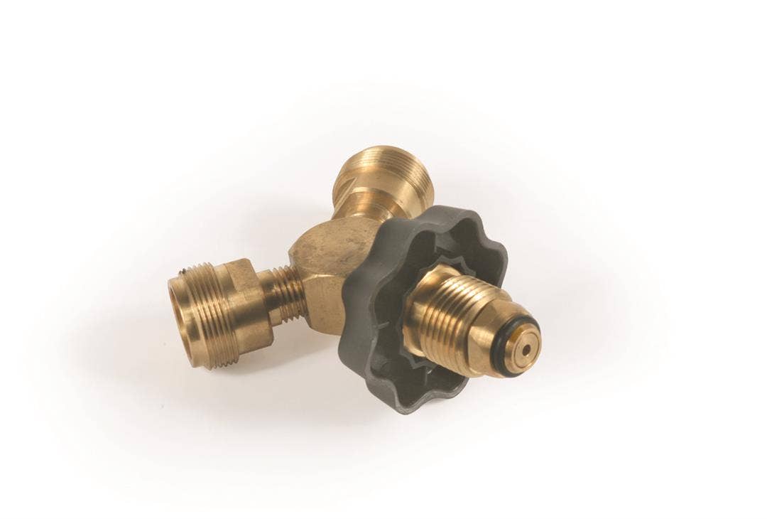 Camco 59893 Propane "Y" Adapter With Handwheel   Propane Supply Splitter;