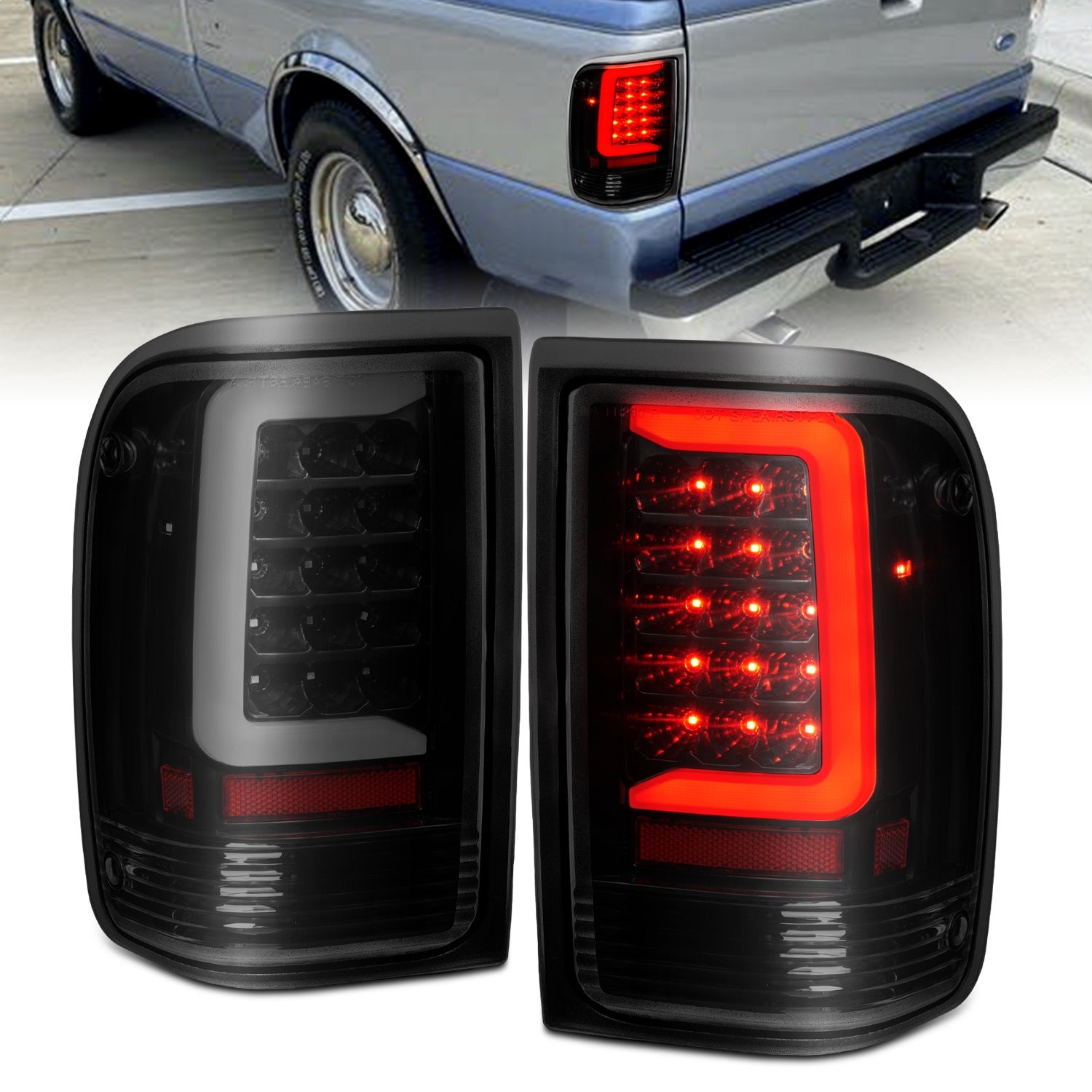 Anzo Usa 311360 Tail Light Assembly Fits 93-97 Ranger   Tail Light Assembly Fits