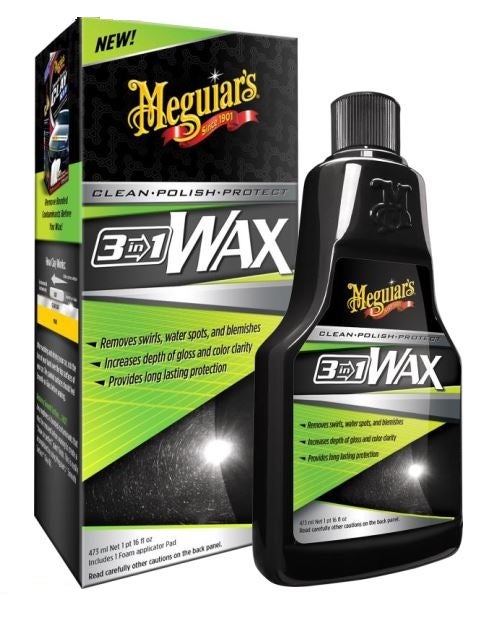 Meguiar's 16 Ounce G191016 3-In-1 Wax Kit, 16 Oz, Beige, 16 Ounce Kit Meguiar S