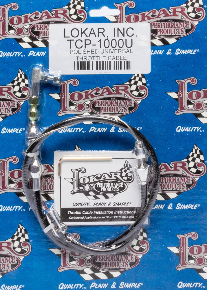 Lokar Tcp-1000U Polished Universal Throttle Cable   Polished Universal Throttle