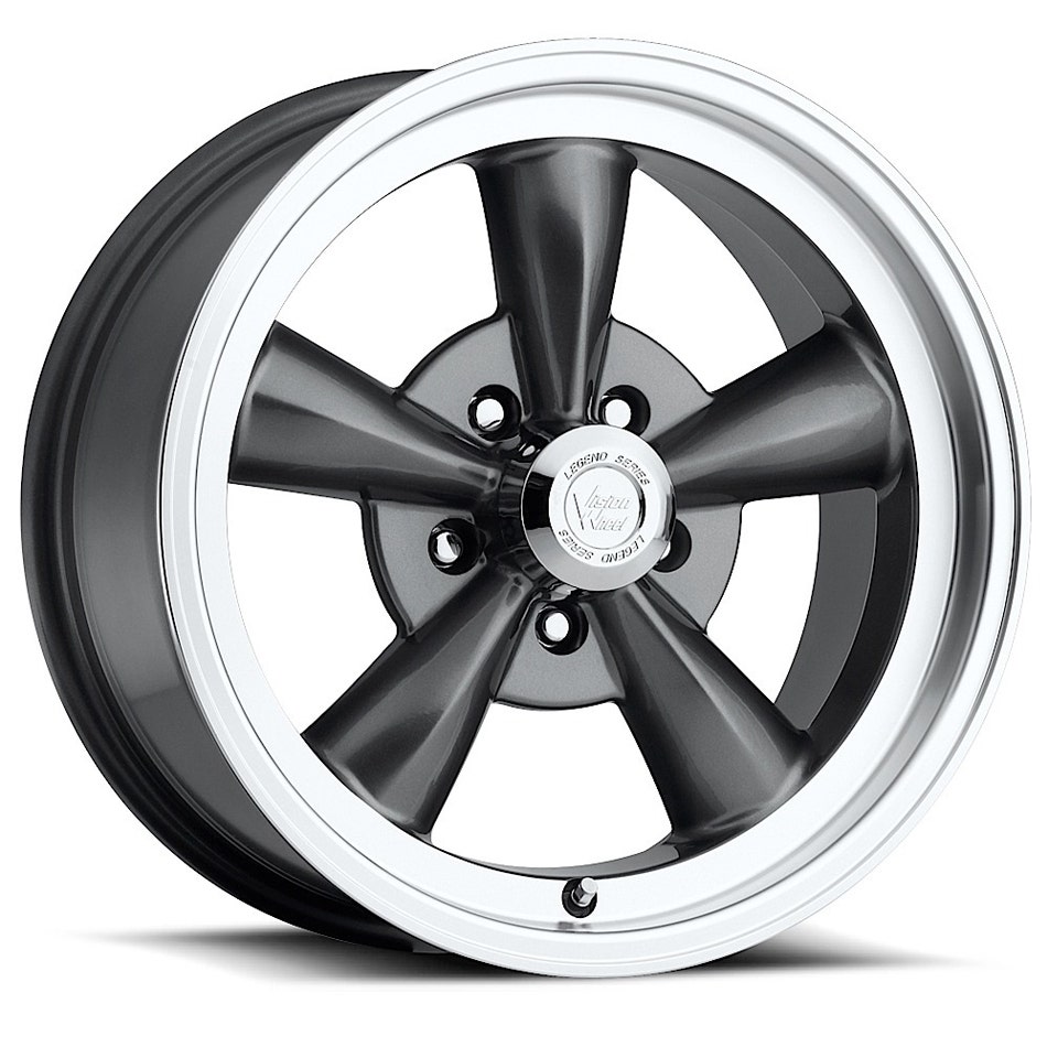Vision Legend 5 141 Series Gun Metal Machined Lip Wheel (15X8"/5X4.75")  Legend