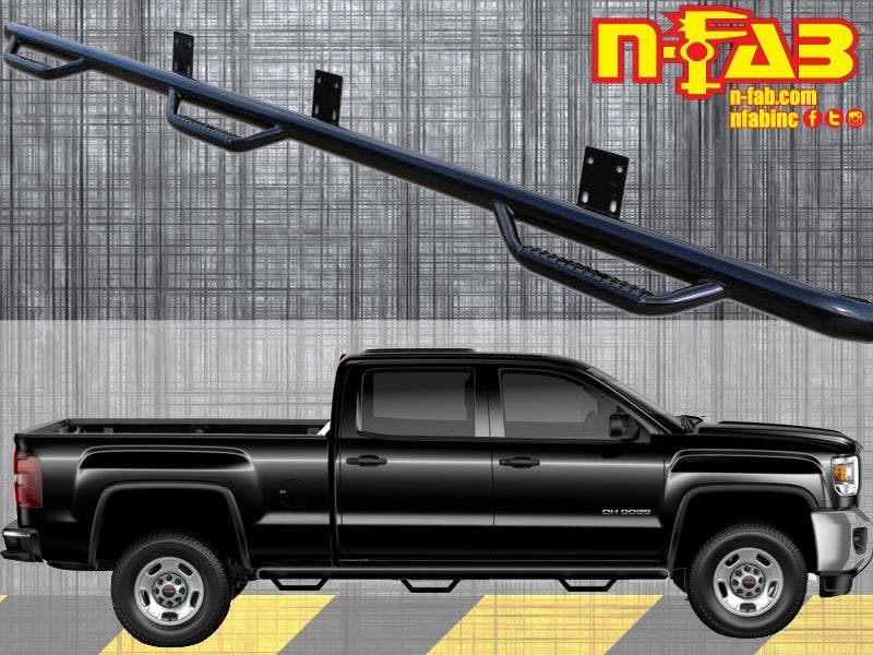 N-Fab C15104cc-6 Wheel To Wheel Nerf Step Bar W/Bed Access   Nerf Bar - Truck