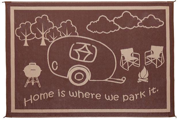 Rvhome Mat Brn/Bg 8'X11'   Camping Mat; Length - 8 Feet, Width - 11 Feet, Color