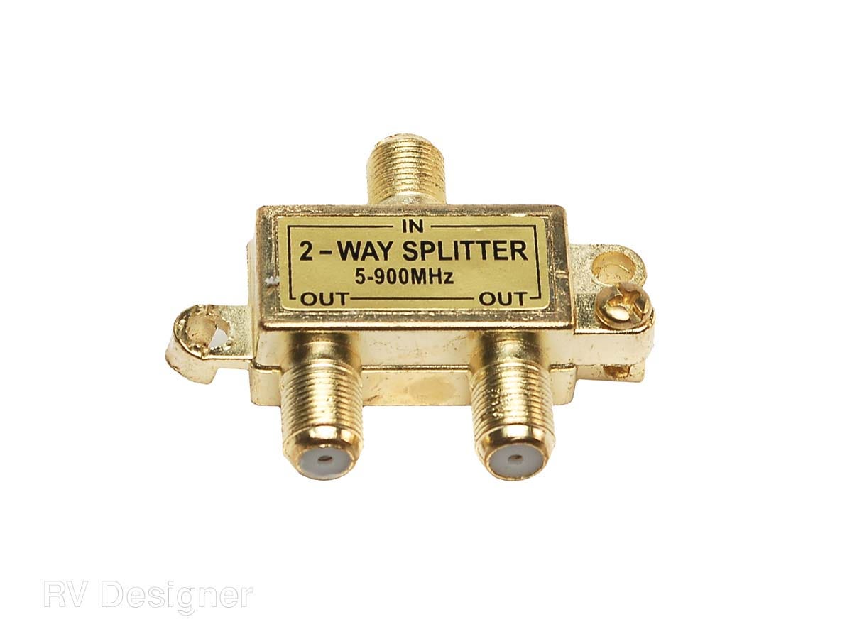 Rv Designer T189, 2 Way Splitter, In-Line Coaxial   Tv Cable Splitter; Type -