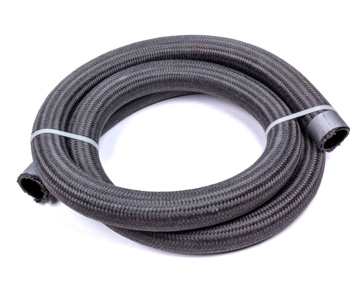 Hose, 16 An, 10 Ft, Braided Fire Retardant Fabric, Wire Reinforced, Ptfe, Black,