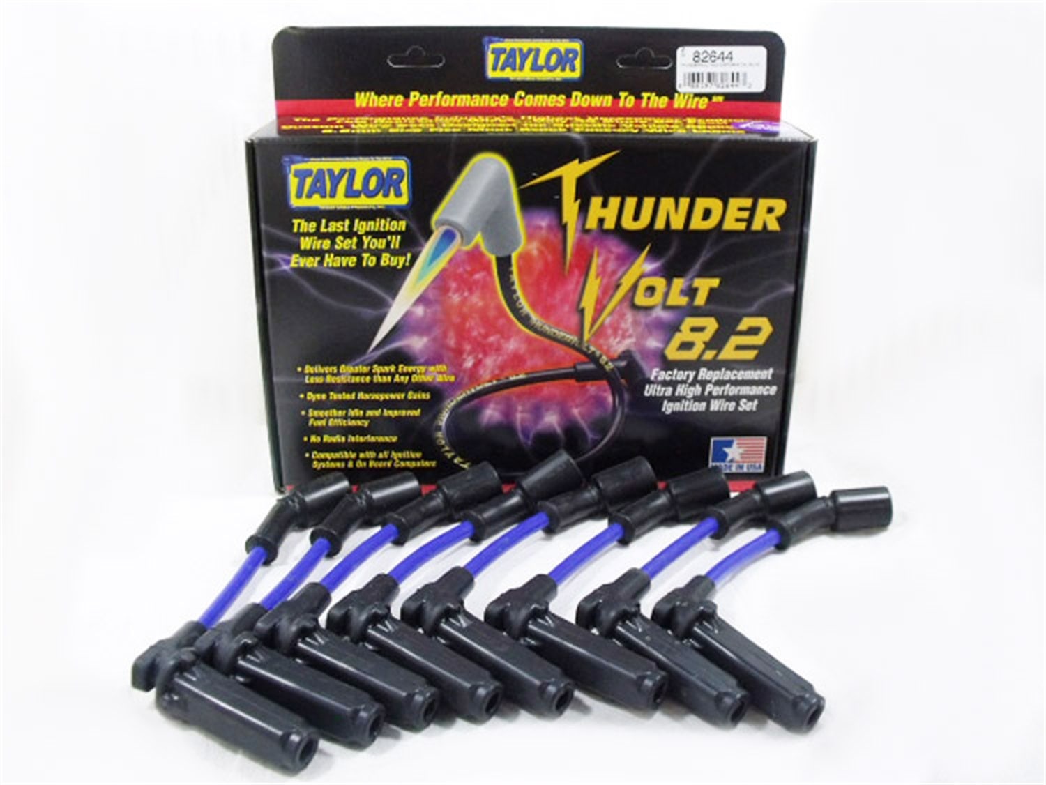 Taylor Cable 82244 Thundervolt 8.2Mm Ignition Wire Set   Spark Plug Wire Set