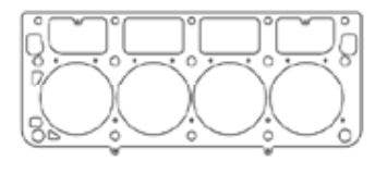 Cometic Gasket Automotive C5489-051 Cylinder Head Gasket   Cylinder Head Gasket