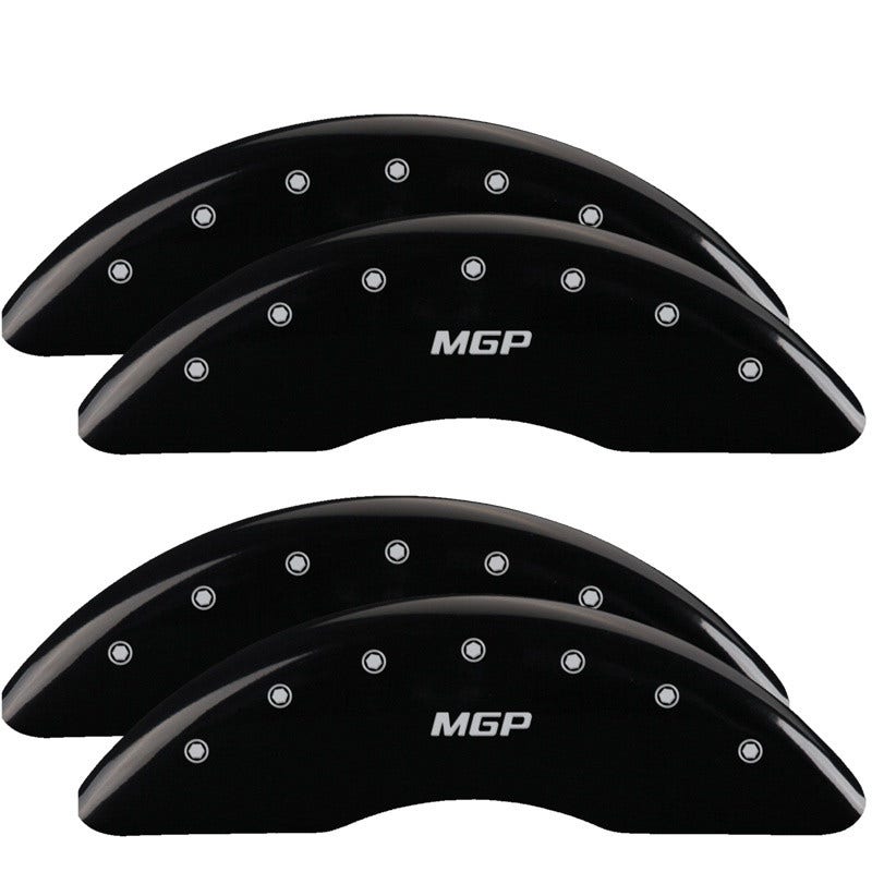 Mgp Caliper Covers 23239Smgpbk Mgp Black Powder Coat Finish, Silver Characters,