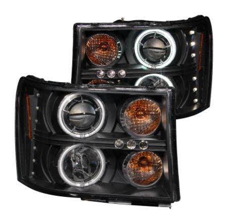 Anzo Usa 111125 Projector Headlight Set W/Halo Anzo  Headlight Assembly; Bulb