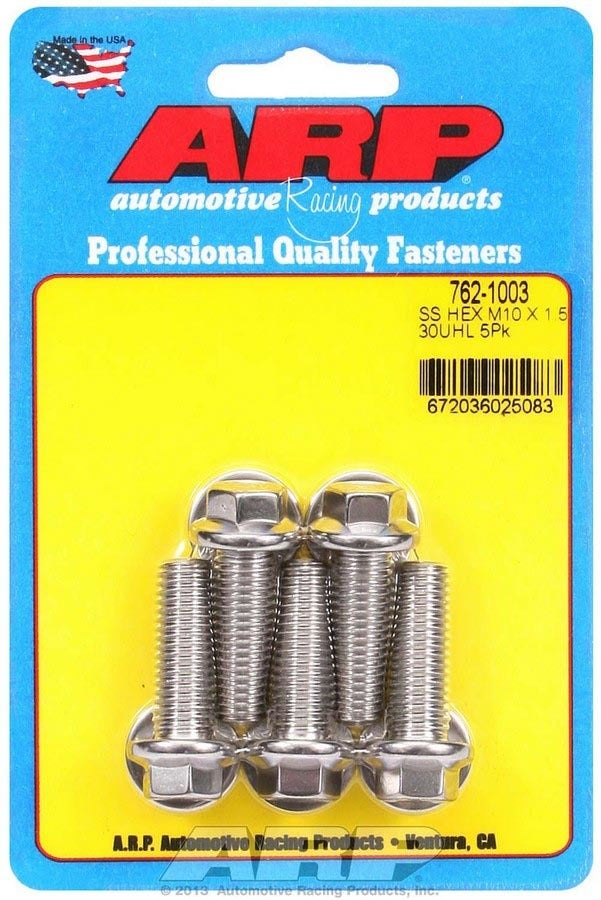 Arp 762-1003 Hex Bolt, M10 X 1.50", Pack Of 5 Arp  Hex Bolt, M10 X 1.50 , Pack